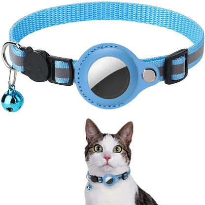 Reflective Pet Collar with AirTag Holder