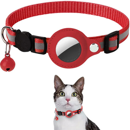 Reflective Pet Collar with AirTag Holder