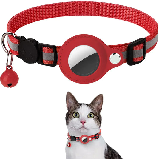Reflective Pet Collar with AirTag Holder