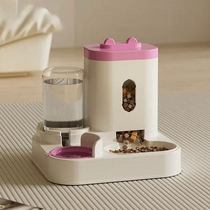 Automatic Pet Feeder & Water Dispenser – 2-in-1 Food & Drink Station