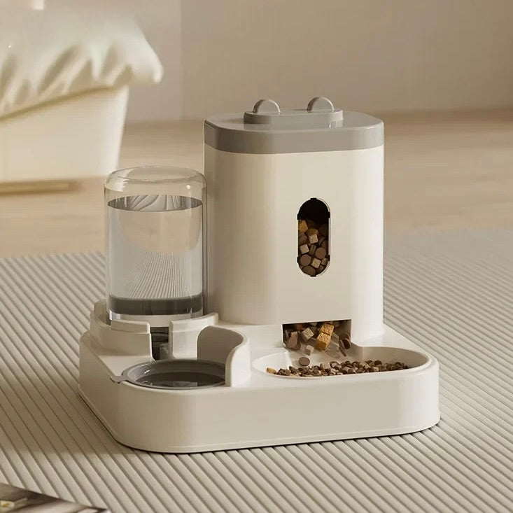 Automatic Pet Feeder & Water Dispenser – 2-in-1 Food & Drink Station