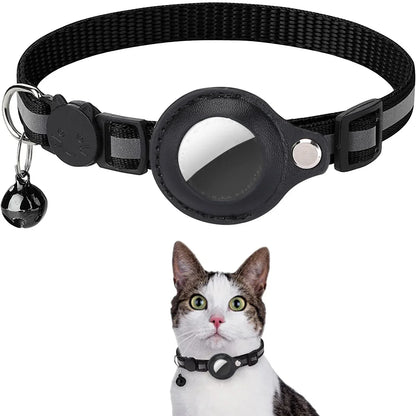 Reflective Pet Collar with AirTag Holder