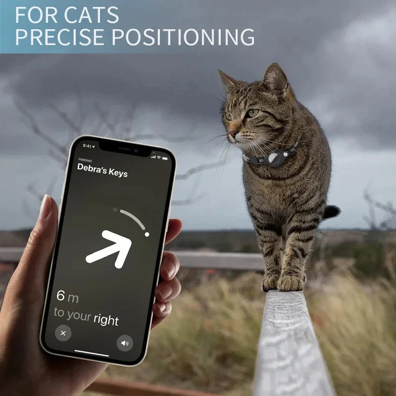 Reflective Pet Collar with AirTag Holder
