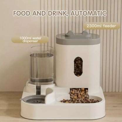 Automatic Pet Feeder & Water Dispenser – 2-in-1 Food & Drink Station